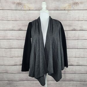Anthropologie Starring at Stars Wool Waterfall Draped Open Cardigan XS